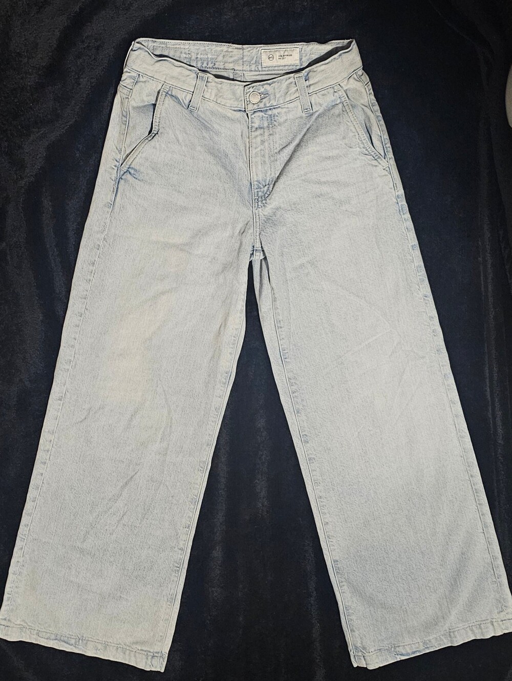 Ag Adriano Goldschmied Light Wash Wide-Leg Women's Jeans